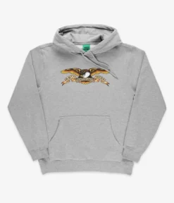 Antihero Jumper Eagle Hood Heather Grey