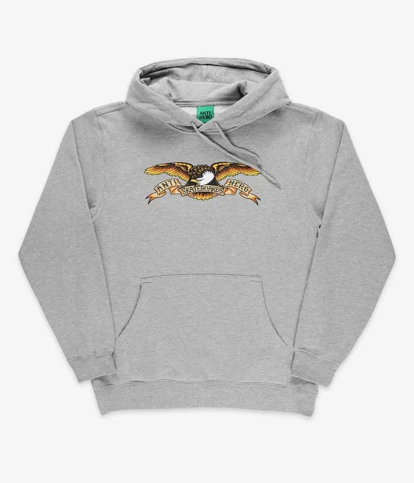 Antihero Jumper Eagle Hood Heather Grey 1 Antihero Jumper Eagle Hood Heather Grey