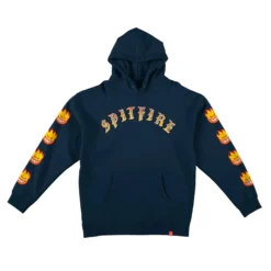 Spitfire Jumper Hood Old E Bighead Fill Navy