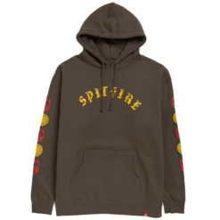 Spitfire Jumper Old English Hood Bighead Swirl Sleeve Charcoal