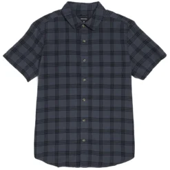 Brixton Shirt SS Crosby Plaid Ombre Blue/Black
