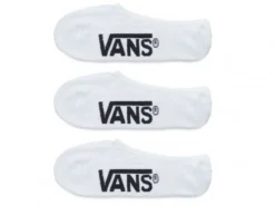 Vans Socks No Show 3pk White US 10-13