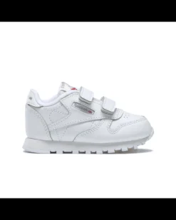 Reebok Youth Classic Leather Velcro White/Carbon/Vector Blue Kids