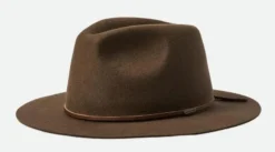 Brixton Hat Packable Adjustable Wesley Fedora Dark Earth