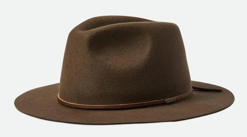 Brixton Hat Packable Adjustable Wesley Fedora Dark Earth 1 Brixton Hat Packable Adjustable Wesley Fedora Dark Earth