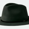 Brixton Hat Packable Wesley Fedora Adjustable Black/Black