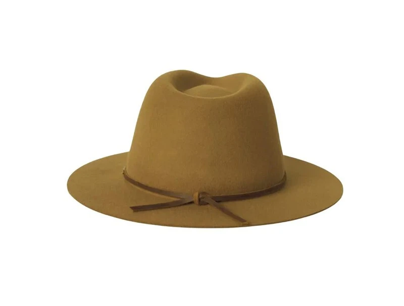Brixton Hat Wesley Fedora Packable Golden Brown 2 Brixton Hat Wesley Fedora Packable Golden Brown - Image 2