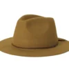 Brixton Hat Wesley Fedora Packable Golden Brown