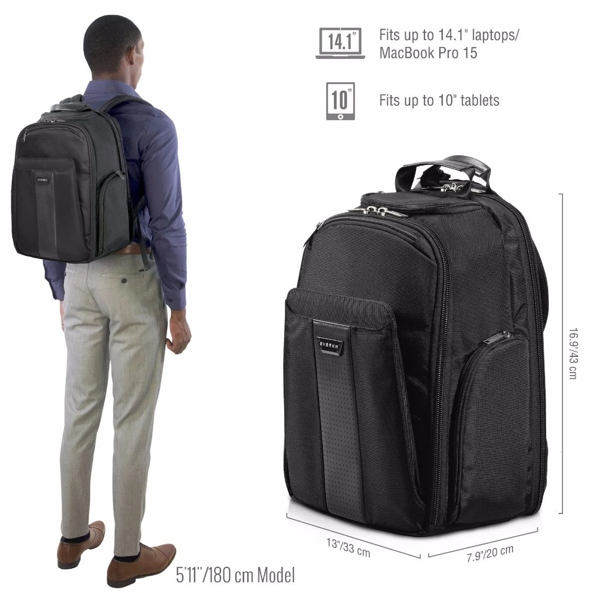 Everki 14.1 Inch Versa Checkpoint Backpack 13 Everki 14.1 Inch Versa Checkpoint Backpack - Image 13