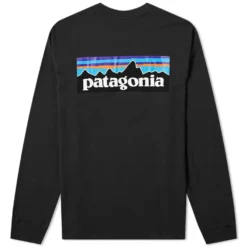 Patagonia Tee L/S P-6 Logo Responsibili-Tee Black