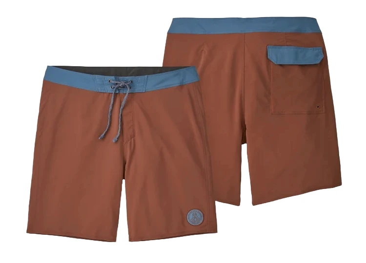 Patagonia Boardshorts Stretch Hydropeak 18 Inch Peak Protector Badge Sisu Brown 1 Patagonia Boardshorts Stretch Hydropeak 18 Inch Peak Protector Badge Sisu Brown