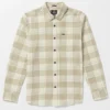 Volcom Shirt L/S Caden Plaid Flannel Dirty White