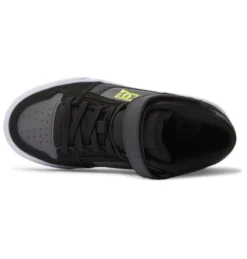 DC Youth Pure High Top Elastic Laces Velcro Black/Lime/Black 7 DC Youth Pure High Top Elastic Laces Velcro Black/Lime/Black -Sports Fashion Clothing Store ADBS300324.BMB 2