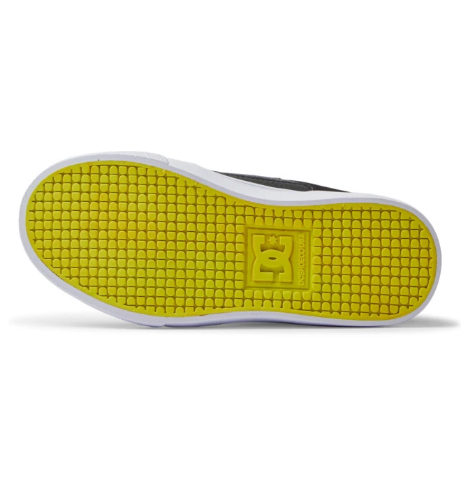 DC Youth Pure High Top Elastic Laces Velcro Black/Lime/Black 4 DC Youth Pure High Top Elastic Laces Velcro Black/Lime/Black - Image 4