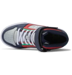 DC Youth Shoes Pure High Top Elastic Laces Velcro Heather Grey/Navy -Sports Fashion Clothing Store ADBS300324.HN0 2