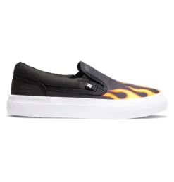 DC Youth Manual Slip-On Black/Flames