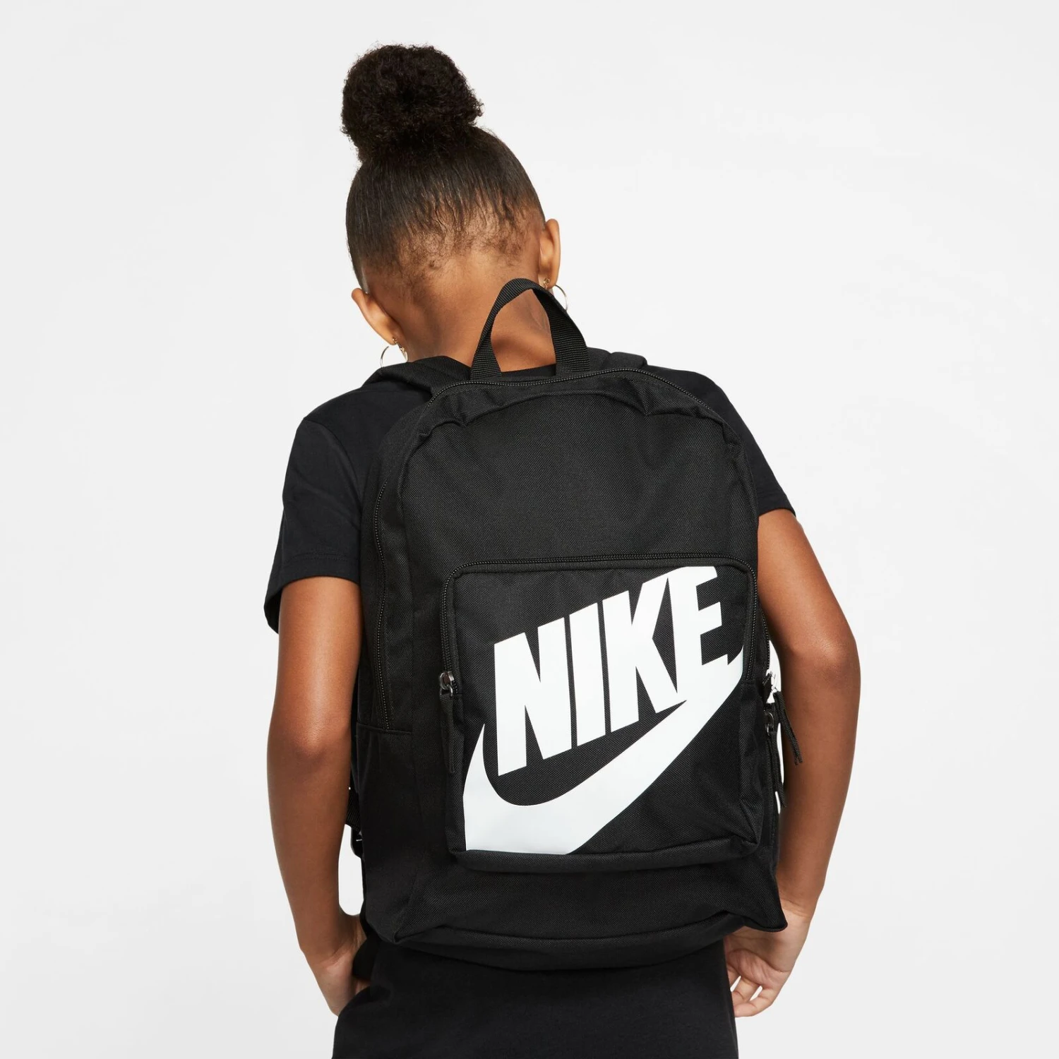 Nike Backpack Youth Classic Logo 16L Black/White 4 Nike Backpack Youth Classic Logo 16L Black/White - Image 4