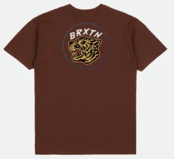 Brixton Tee Kit Worn Wash Burgundy