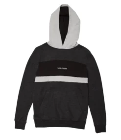 Volcom Youth Jumper Hood Single Stone Division Heather Black
