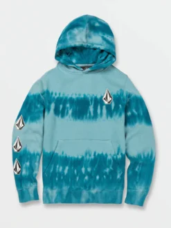 Volcom Youth Jumper Iconic Stone Plus Pull Over Coastal Blue Tie Dye