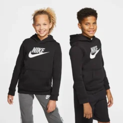 Nike Youth Jumper Sportswear Club HBR Pull Over Black/Grey -Sports Fashion Clothing Store CJ7861.011 2