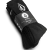 Volcom Socks Crew 3pk Full Stone Black US 9-12