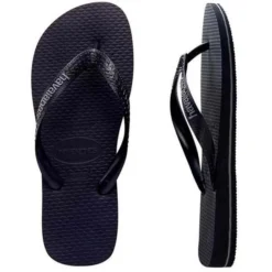 Havaianas Rubber Logo Black/Steel Grey US 9