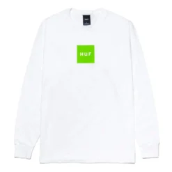 Huf Tee L/S Essentials Box Logo White