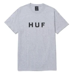 Huf Tee Essentials OG Logo Athletic Grey