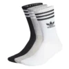 Adidas Socks 3 Stripe Crew 3pk White/Grey/Black US 9.5-11