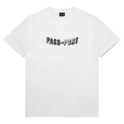 Passport Tee Sunken Logo Embroidery White