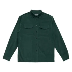 Passport Shirt L/S Workers Shirt Micro Cord Forest Green