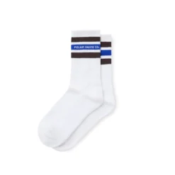 Polar Skate Co. Socks Fat Stripe White/Brown/Blue US 10-12