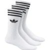 Adidas Youth Socks Solid Crew 3pk White/Black US 10k-12k