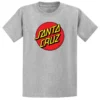 Santa Cruz Youth Tee Classic Dot Front Grey Marle