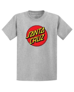 Santa Cruz Youth Tee Classic Dot Front Grey Marle
