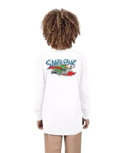 Santa Cruz Youth Tee L/S Meek Slasher White