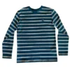 Santa Cruz Youth Tee L/S Screaming Hand Dark Cedar Stripe
