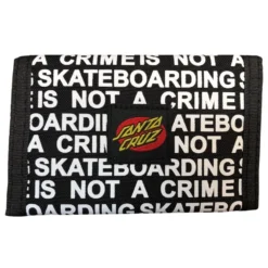 Santa Cruz Wallet Velcro Not A Crime Black