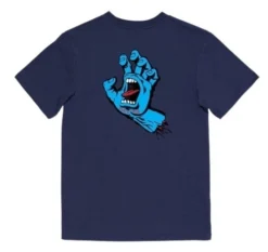Santa Cruz Youth Tee Screaming Hand Navy