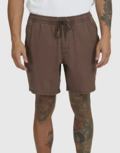 RVCA Shorts Elastic Escape Coffee