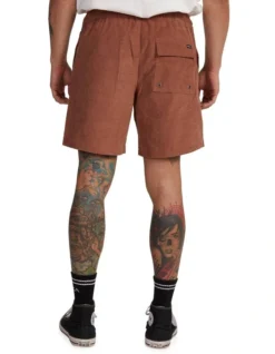 RVCA Shorts Elastic Cord Escape Script Copper -Sports Fashion Clothing Store UVYWS00131.CPE0 2