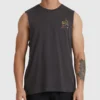 RVCA Muscle Petroglyph Washed Black