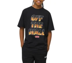 Vans Youth Tee Digi Flames Black