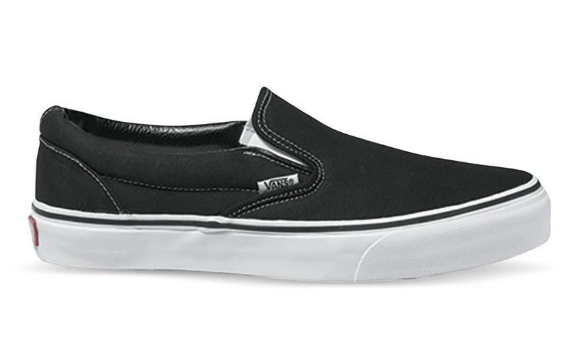 Vans Youth Classic Slip-On Black/White 1 Vans Youth Classic Slip-On Black/White