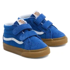Vans Youth Sk8-Mid Reissue Velcro Corduroy Pop Blue -Sports Fashion Clothing Store VNA38HHBLU.BLU 2