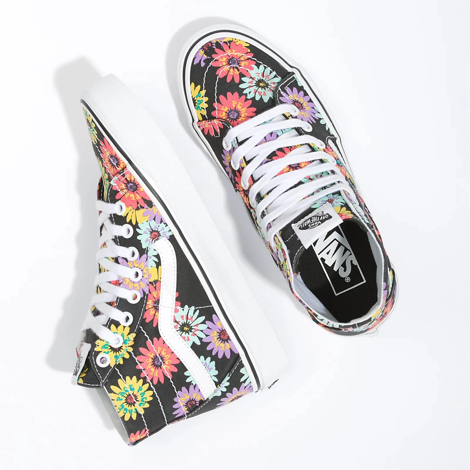 Vans Sk8 Hi UV Colour Changing Tapered Peace Floral 3 Vans Sk8 Hi UV Colour Changing Tapered Peace Floral - Image 3