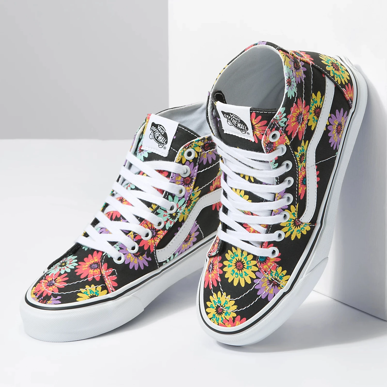 Vans Sk8 Hi UV Colour Changing Tapered Peace Floral 4 Vans Sk8 Hi UV Colour Changing Tapered Peace Floral - Image 4