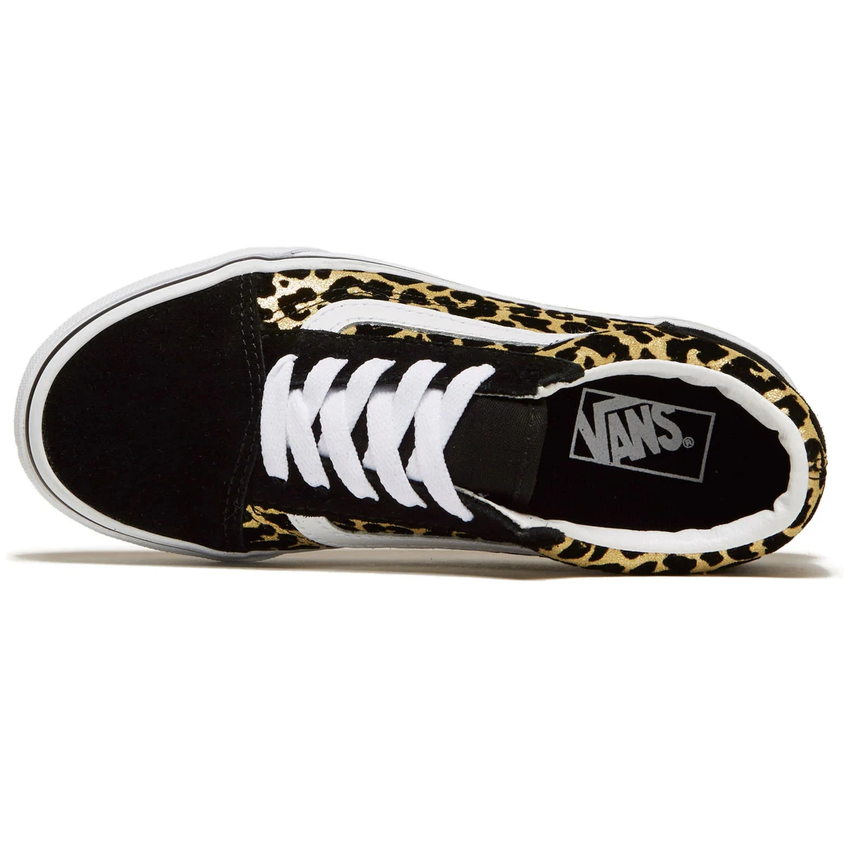 Vans Youth Old Skool Flocked Leopard Black/White 2 Vans Youth Old Skool Flocked Leopard Black/White - Image 2