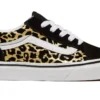 Vans Youth Old Skool Flocked Leopard Black/White